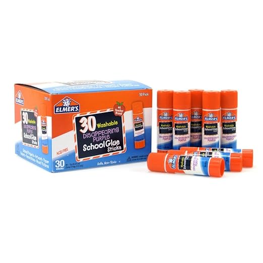 Elmer’s Disappearing Purple School Glue Sticks, Washable, 7g, 30 Count - Bulk Pack for Classrooms, #1 Teacher Brand-DeskLoop Office