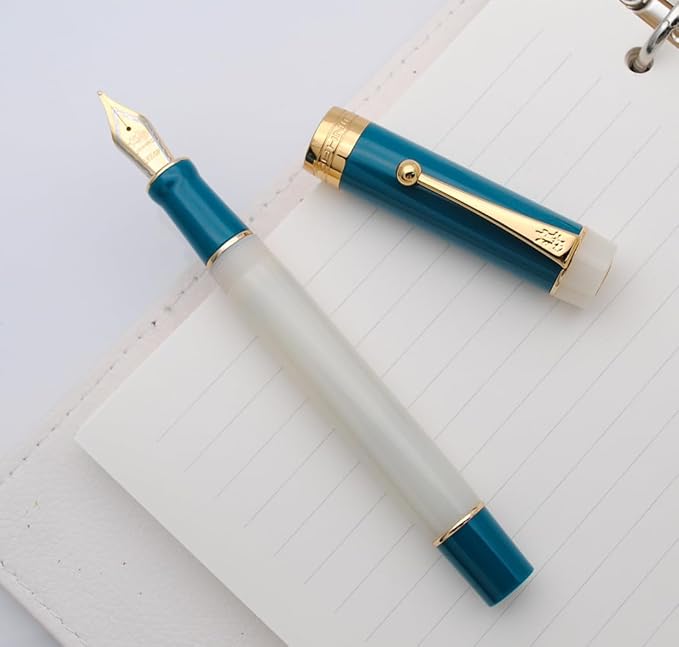 JINHAO 100 Fountain Pen with Ink Converter (Medium Nib 0.7mm, Dark Blue)-DeskLoop Office