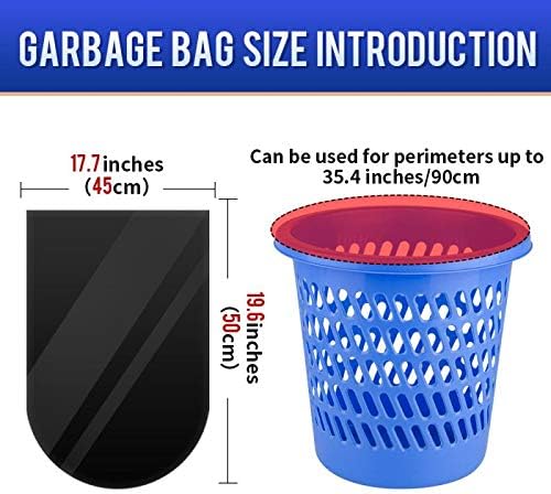 SWIHELP Trash Bags, 4 Gallon / 15 Liters Small Garbage Bags for Office, Kitchen,Bedroom Waste Bin,Colorful Portable Strong Rubbish Bags,Wastebasket Bags 240 Counts-DeskLoop Office