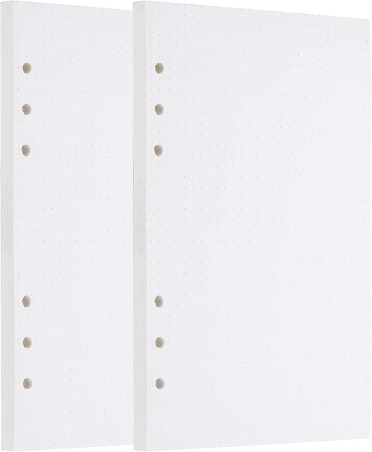 PATIKIL A5 Dot Grid Paper 6-Ring Binder Loose Leaf Planner Filler Paper Planner Inserts, 160 Sheets/320 Pages, Lined-DeskLoop Office