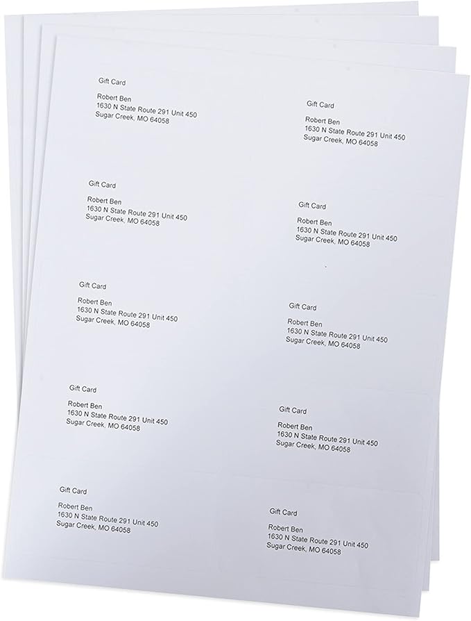 9527 Product 10 UP Sticker Labels,2x4 inches FBA Shipping Address Labels for Laser/Ink Jet Printer,Total 5000 Labels-DeskLoop Office