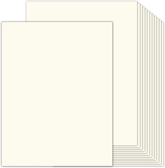 100 Sheets Cream Cardstock 8.5 x 11 Ivory Paper, Goefun Off White Card Stock Printer Paper for Cards Making, Office Printing, Certificate-DeskLoop Office