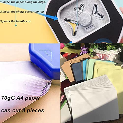 QIQQIKIN Paper Corner Rounder 3 in 1 (R4mm+R7mm+R10mm), Punches for Crafts, Cutter ,Envelope Punch Board ,Hole Puncher, Laminate, DIY Projects, Photo Cutter,Card Making Scrapbooking and Journaling-DeskLoop Office