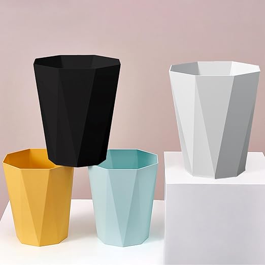 Small Trash Can 2.6 Gallon Bathroom Garbage Can Waste Basket Recycling Bin for Toilets Dorms Kitchens, Black-DeskLoop Office