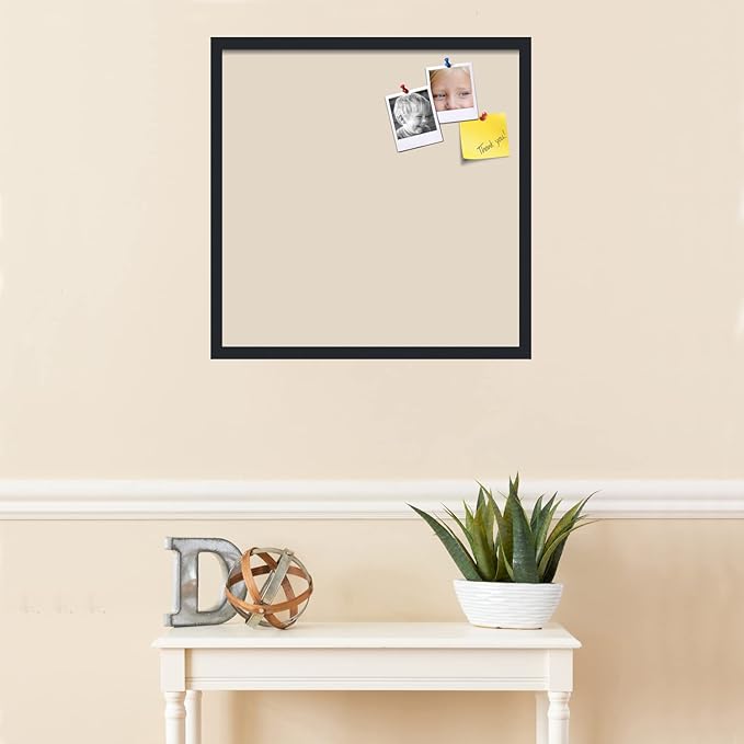 PinPix 24x24 Inch Cork Bulletin Board. This Decorative Framed Pin Board Comes with Desert Pastel Design and a Satin Black Frame. Ideal for Home Office Decor or Message Board (PinPix-1815)-DeskLoop Office