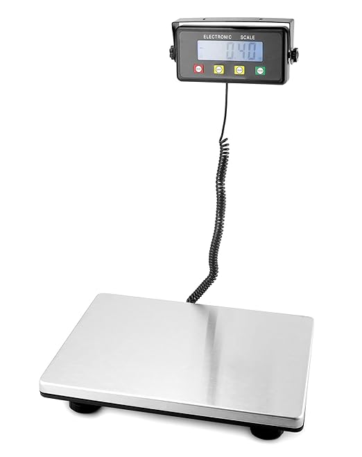 QWORK 400lb Physician Digital Scale, Shipping Scale Medical Platform Scale, Postal Scale, Digital Postage Scale fo Packages Luggage Post-DeskLoop Office