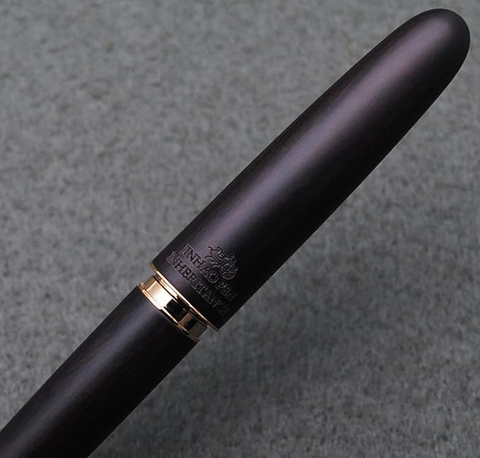 JINHAO 9036 Natural Wood Fountain Pen Handmade Ink Pen (Medium Nib 0.7mm, Ebony Wood)-DeskLoop Office