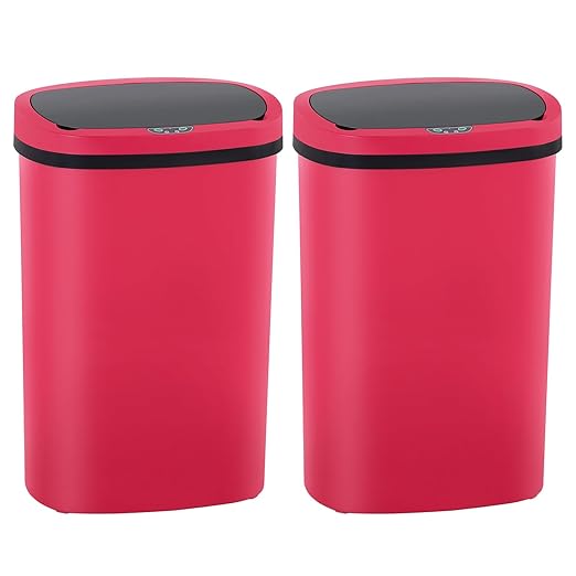 PayLessHere 13 Gallon Trash Can Kitchen Trash Can Automatic Garbage Can with Lid Touch Free High-Capacity Motion Sensor for Home Kitchens Bedroom Bathroom Office Kitchen Waste Bin Wateproof Trash Bin-DeskLoop Office