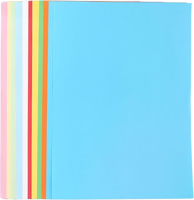 M&G 100 Sheets Colored Copy Printing Paper Assorted Colors, 8.3 X 11.7 in Construction Paper for Card Making Scrapbooking Kids School Office DIY Craft-DeskLoop Office