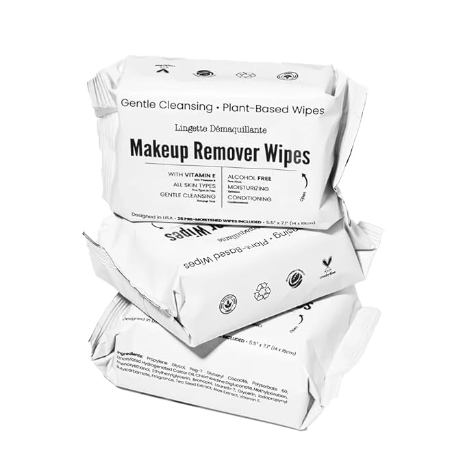 Bulk Makeup Remover Wipes - 25 Wipes per Bulk Pack - Resealable Packaging for Convenience-DeskLoop Office