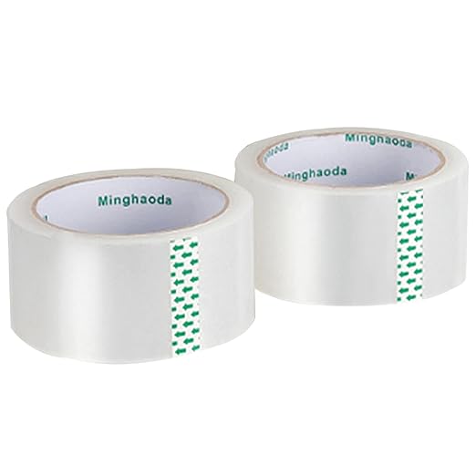 Clear Packing Tape (2 Rolls), Heavy Duty Packaging Tape for Shipping Packaging Moving Sealing, 2 inches Wide, 65 Yards Per Roll-DeskLoop Office