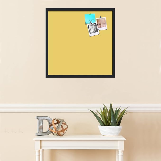 PinPix 24x24 Inch Cork Bulletin Board. This Decorative Framed Pin Board Comes with Honey Pastel Design and a Satin Black Frame. Ideal for Home Office Decor or Message Board (PinPix-1810)-DeskLoop Office