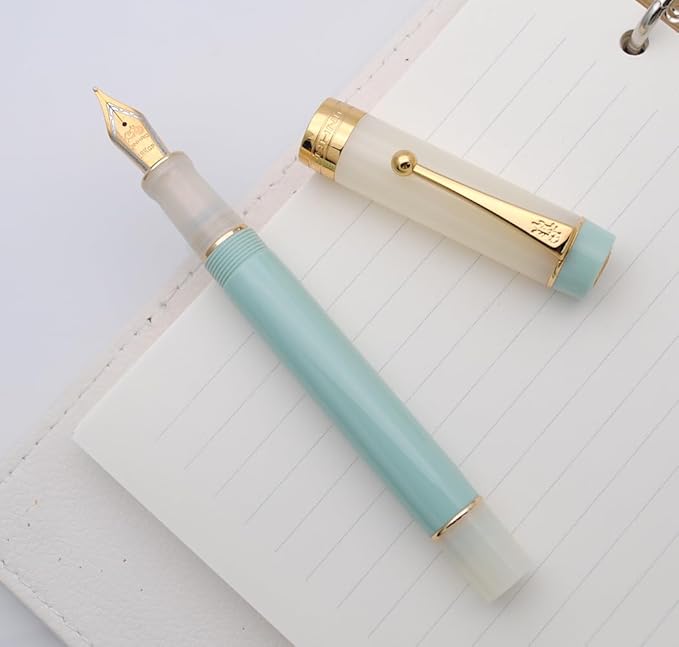 JINHAO 100 Fountain Pen with Ink Converter (Medium Nib 0.7mm, Light Green)-DeskLoop Office