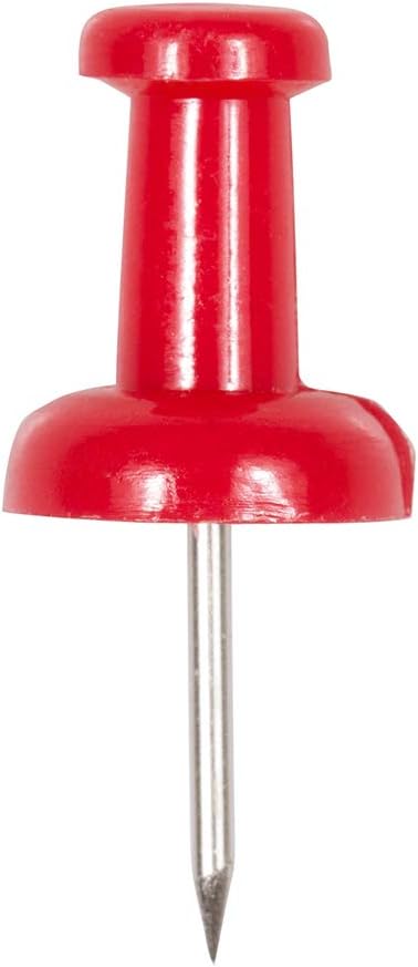 JAM PAPER Colorful Push Pins - Red Pushpins - 100/Pack-DeskLoop Office