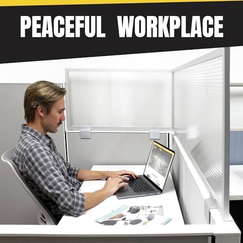 OBEX Screen Extender Polycarbonate Desk Privacy Panel & Divider for Office Cubicle, 12" x 60", Translucent-DeskLoop Office