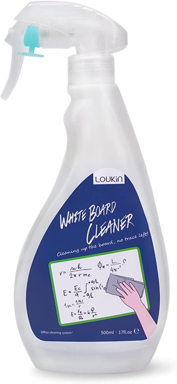 loukin Non-Toxic Whiteboard Cleaner, 17 fl oz Dry Erase Board Cleaner, Low-Odor Whiteboards Cleaning Spray, Removes Stubborn Marks from Whiteboard, Chalkboard-DeskLoop Office