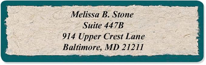 Natural Kraft Parchment Rolled Address Labels with Elegant Plastic Dispenser-DeskLoop Office