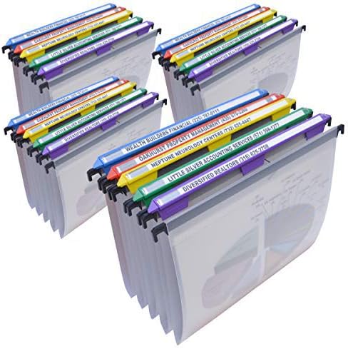 Ultimate Office MagniFile Hanging File Folders V- Bottom Letter Size with 11 inch Magnified Indexes That Double The Size of Your File Titles to Find Files Fast. (Set of 20 Frost)-DeskLoop Office