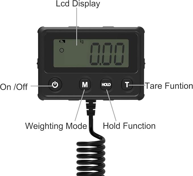 Maxus Shipping Scale 440lb, LCD Digital Postal Scale with Hold and Tare Funtion, Postage Scale for Packages Luggage Post Office Warehouse, Battery and Tape-c Power, Black-DeskLoop Office