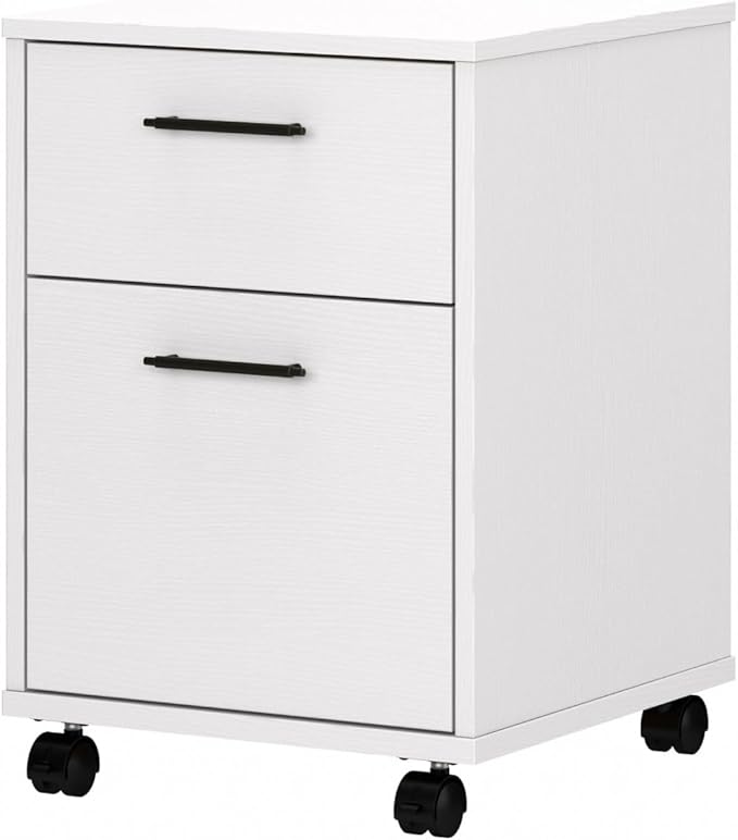 Bush Furniture Key West 2 Drawer Mobile File Cabinet, Rolling File Cabinet for Home Office-DeskLoop Office