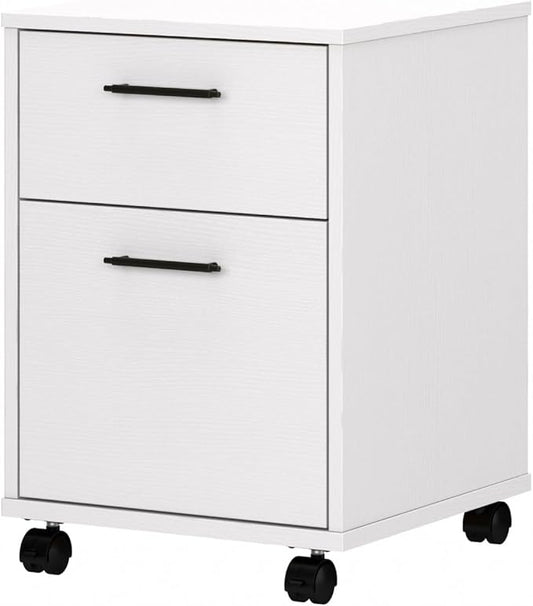 Bush Furniture Key West 2 Drawer Mobile File Cabinet, Rolling File Cabinet for Home Office-DeskLoop Office