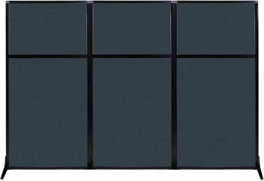 Versare Workstation Partition | Portable Wall Divider | Modern Office Cubicle | Free Standing Privacy Screen | Flexible Work Space | 99" x 70" Blue Spruce Fabric Panels-DeskLoop Office