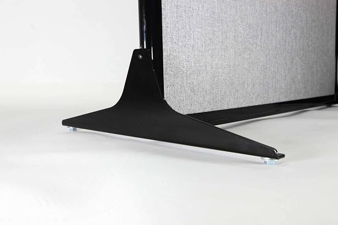 Versare Office Workstation Screen | Portable Wall Divider | Modern Cubicle | Freestanding Privacy Screen | Flexible Work Space | 3 Panels | 99" Wide x 70" Tall Dark Gray SoundSorb Panels-DeskLoop Office