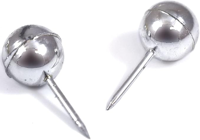 JAM PAPER Colorful Push Pins - Round Head Map Thumb Tacks - Silver PushPins - 100/Pack-DeskLoop Office