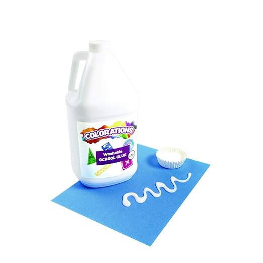 Colorations White & Clear Liquid Glue, 1 Gallon of Each -WHCLRGLU-DeskLoop Office