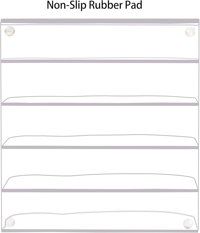 Suwimut Acrylic File Holder 5 Sections, 8.5 x 6.8 x 4.7 Inch Upright File Organizer for Desk, Clear Desktop Folder Holder Mail Letter Sorter for Home Office School Envelope Bill Filling Paper Document-DeskLoop Office