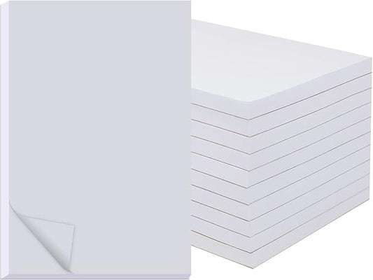 10 Pack Memo Pads 5.5x8.5 Inch, White Note Pads -Scratch Pads - Writing pads, 100 Sheets Each Pad-DeskLoop Office