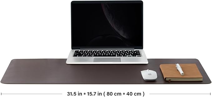 Cork Desk Mat - Dual-Sided Desk Pad for Office and Home - Desk Organization and Accessories - Ideal for Large Mouse Pad and Desk Mats on Top of Desks(Coffee,31.5"x 15.7")-DeskLoop Office