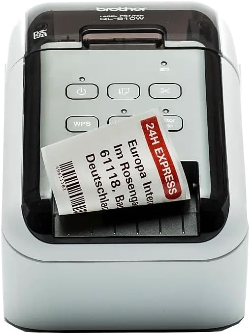 Brother QL-810Wc Professional Label Printer with USB and WiFi connectivity, Ultra-Fast Printing up to 110 Labels per Minute with Standard Address Label in Monochrome, Black & Red Printing Available-DeskLoop Office