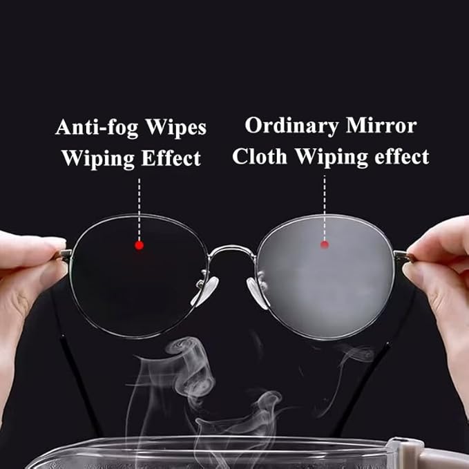 (200 PCS) Anti-Fog Lens Wipes Pre-Moistened Anti-Fog Wipes| Glasses Cleaner Safely Cleans Glasses, Sunglasses, Phone Screen, Electronics & Camera Lens-DeskLoop Office