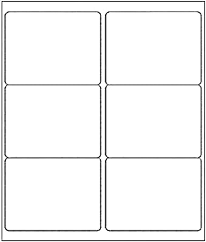 White Sticker FBA Labels – 4" x 3.33" – Laser/Inkjet Compatible – (6 Label/Sheet), 1000 Sheets - 6000 Total Adhesive Labels-DeskLoop Office