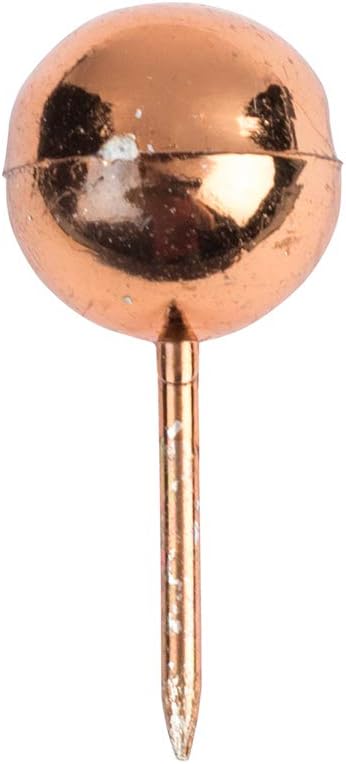 JAM PAPER Colorful Push Pins - Round Head Map Thumb Tacks - Rose Gold Pushpins - 100/Pack-DeskLoop Office