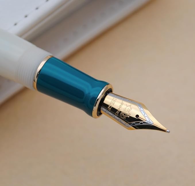 JINHAO 100 Fountain Pen with Ink Converter (Medium Nib 0.7mm, Dark Blue)-DeskLoop Office