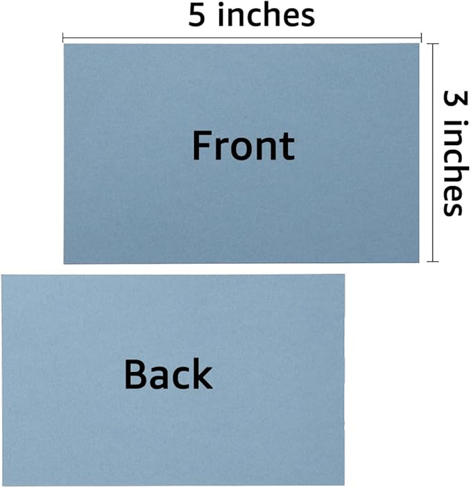 50 Sheets Blank Cardstock Paper 250 GSM Thick Heavy Cards Stock for DIY Art Projects, Card Making, Postcards, Greeting Cards, Birthday Party, Wedding Invitations (Dusty-Blue, 3x5 inches)-DeskLoop Office