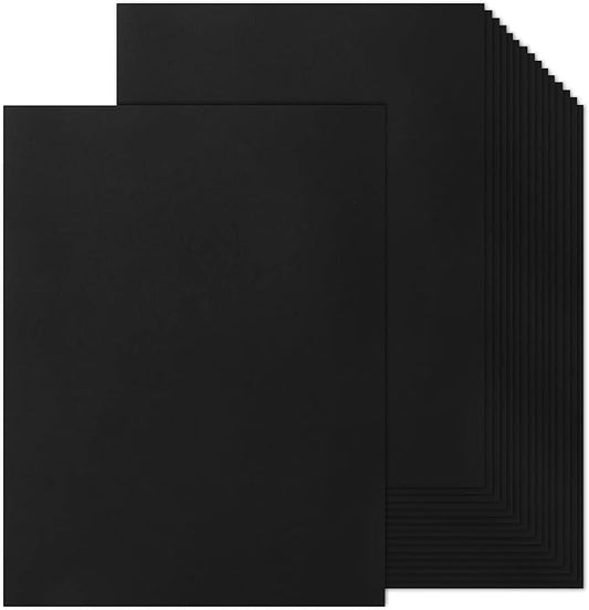 100 Sheets Black Cardstock 8.5 x 11 Thick Paper, Goefun 80lb Card Stock Printer Paper for Halloween, Invitations, Scrapbooking, Crafts, DIY Cards-DeskLoop Office