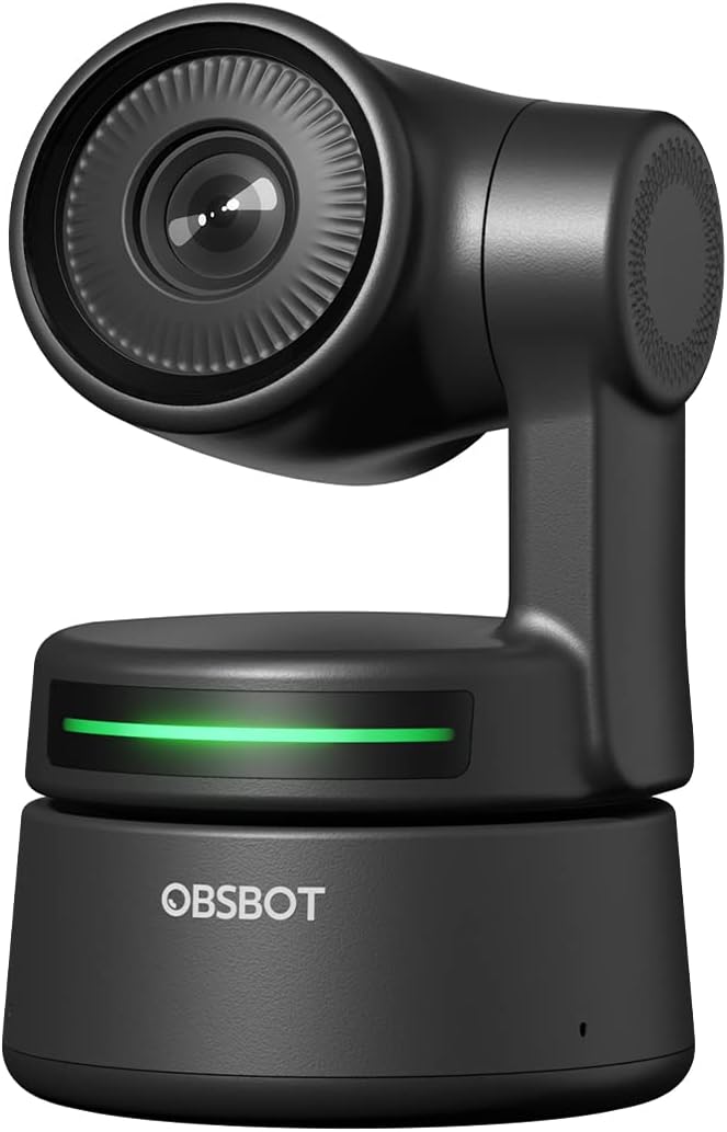 OBSBOT Tiny 1080P PTZ Webcam with AI Tracking, Auto Framing, Noise Reduction, and Gesture Control-DeskLoop Office