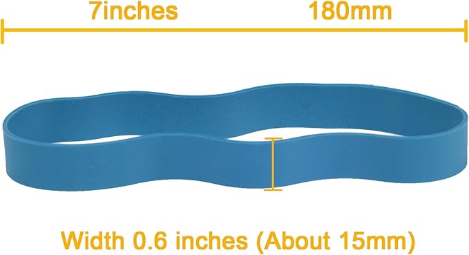 Rubber Bands Size#107 Heavy Duty Big Wide rubber band 30PCS Elastic Bands for Office Supply Trash Can File Folders Litter Box Rubber Bands (Blue)-DeskLoop Office