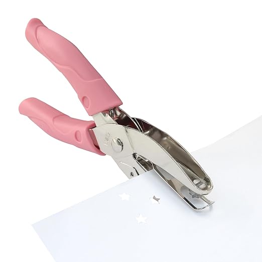 Handheld Hole Paper Punch, Star Hole Punch, 1/4 Inch Metal Single Hole Puncher with Soft Grip Handle for DIY Craft, Scrapbooking, Tags, Paper Projects-DeskLoop Office