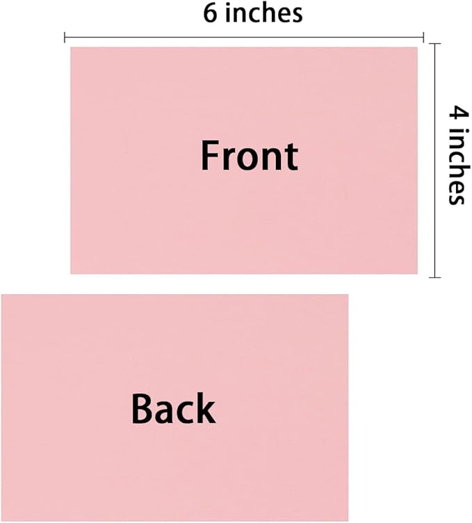 50 Sheets Blank Cardstock Paper 250 GSM Thick Heavy Cards Stock for DIY Art Projects, Card Making, Postcards, Greeting Cards, Birthday Party, Wedding Invitation (Pink, 4x6 inches)-DeskLoop Office