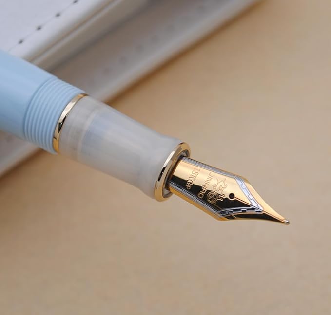 JINHAO 100 Fountain Pen with Ink Converter (Medium Nib 0.7mm, Light Blue)-DeskLoop Office