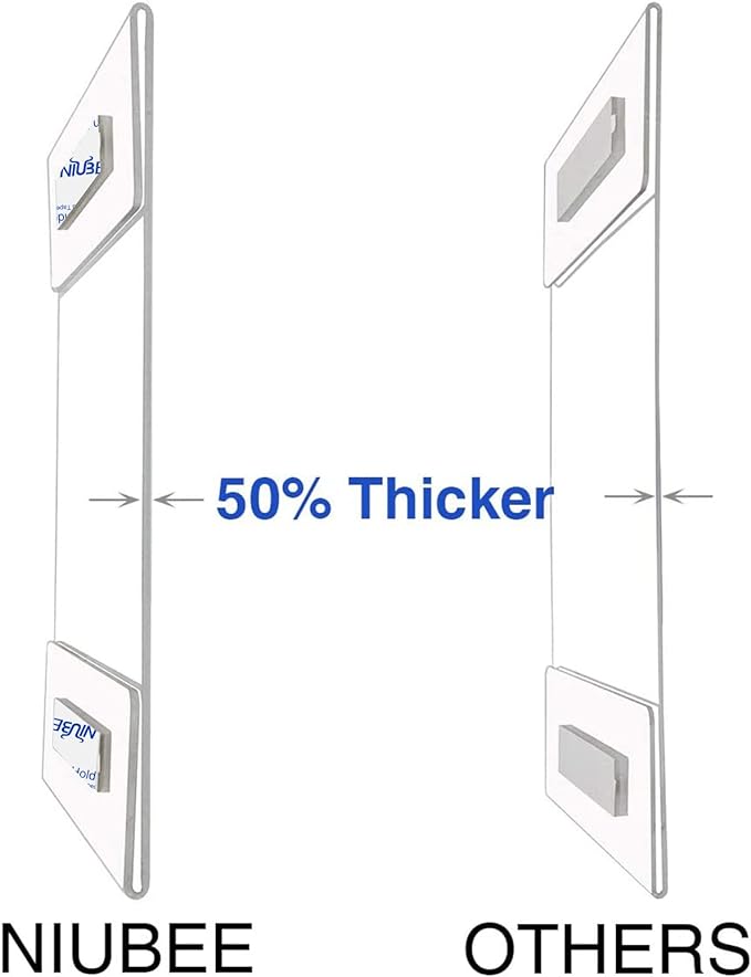 Niubee 6 Pack Acrylic Sign Holder 11 x 17 inches Wall Mount Sign Holders Clear Acrylic Frame with Double Sided Tape Clear Poster Frames Plastic Sign Holder for Office, Home, Restaurant, Vertical-DeskLoop Office