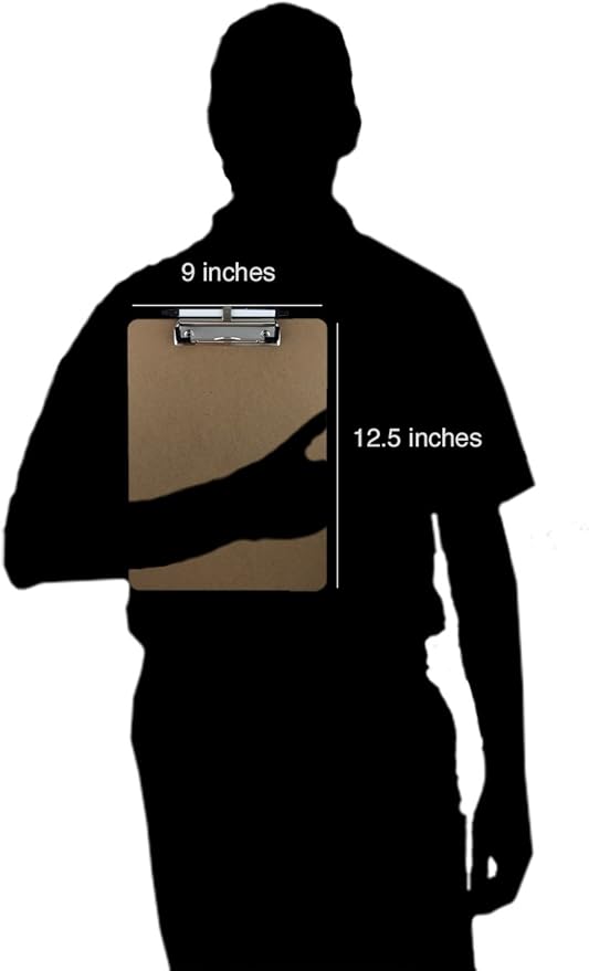 Pen Holder Clipboard, Letter Size, Low Profile Clip, Hardboard, 6-Pack (Pen Included)-DeskLoop Office