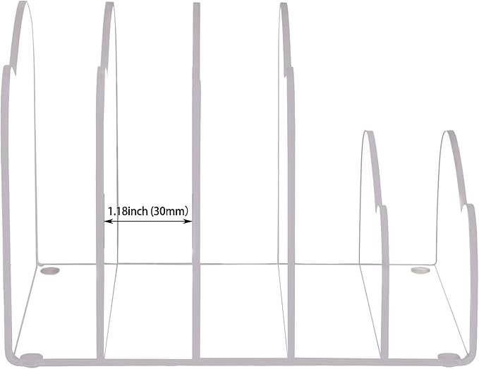Suwimut Acrylic File Holder 5 Sections, 8.5 x 6.8 x 4.7 Inch Upright File Organizer for Desk, Clear Desktop Folder Holder Mail Letter Sorter for Home Office School Envelope Bill Filling Paper Document-DeskLoop Office
