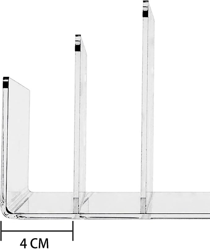 Acrylic File Organizer, 4Sections Clear Desk Organizer for Home Office, Desktop File Folder, Acrylic Mail Organizer Countertop for Notebook, Document and Paper, Clear File Holder,1Pcs-DeskLoop Office