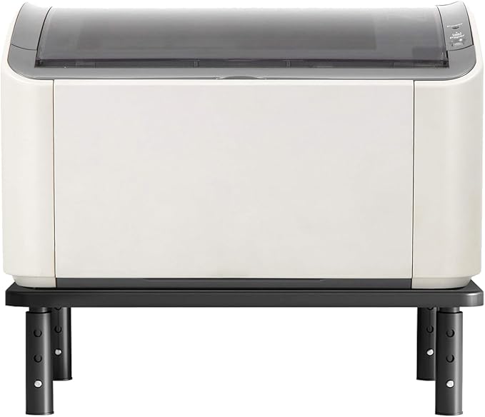 Computer Monitor Stand for Desk,Laptop Stand,Printer Stand,Adjustable and Stackable Height Increasing Storage Rack Suitable for Office, Home, and School Supplies,Black-DeskLoop Office