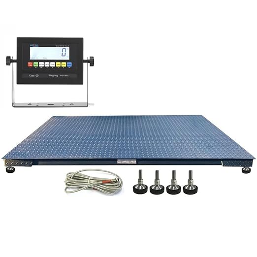 SellEton SL-7x7-20K Heavy-Duty, Industrial Floor Scale, Metal Indicator with Platform Scale (84" x 84", 20,000 lbs x 2 lb)-DeskLoop Office